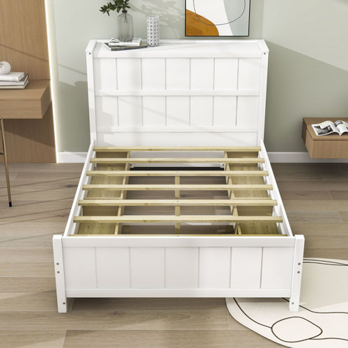 Red Barrel Studio® Dewsbury Full Size Wood Platform Bed with Drawers